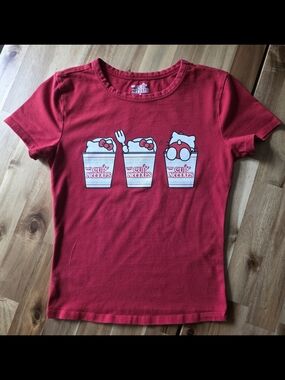 Red Hello Kitty Cup Noodles Graphic Tee